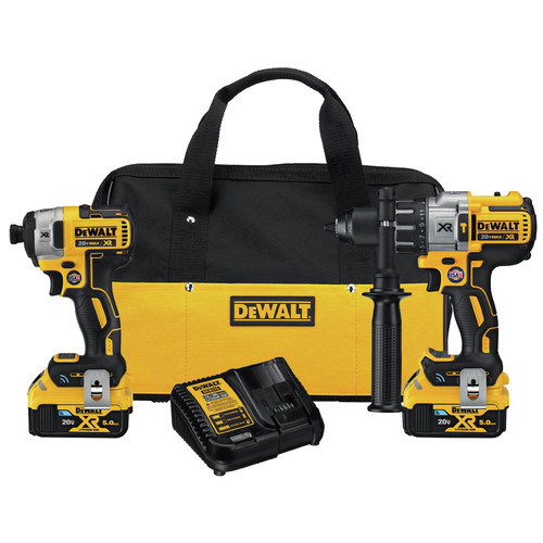 Dewalt 2 Tool Combo Kit XR 20V MAX Brushless Cordless Tool Connect Hammer Drill Impact Driver Kit with 2 5Ah Batteries DCKTC299P2BT