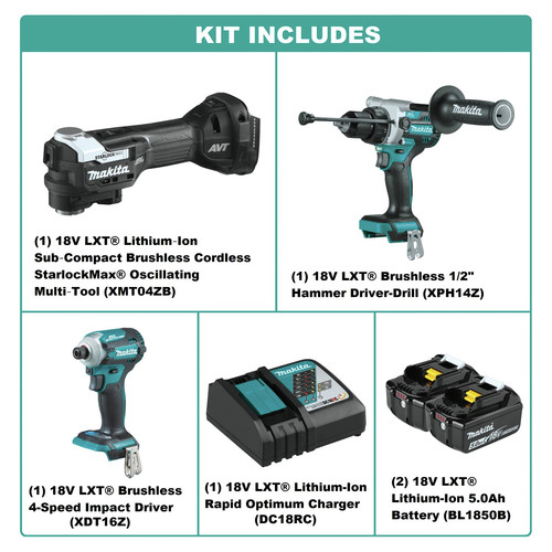 Makita 18V LXT Brushless Lithium-Ion 1/2 Cordless Hammer Drill