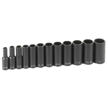 SOCKET SETS | Grey Pneumatic 1202D 3/8 in. Drive 12-Piece Deep Set 12 Point