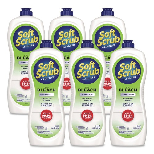  | Soft Scrub 23400 15519 63 oz. Bottle Commercial Disinfectant Cleanser with Bleach (6/Carton) image number 0