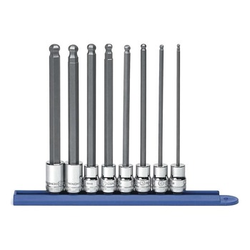 GearWrench 8-Piece 3/8 in. Drive Metric Long Ball Hex Bit Socket Set - 80573