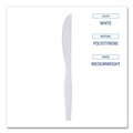  | Boardwalk BWK KNIFEMWPS Mediumweight Polystyrene Knife - White (100/Box) image number 3