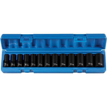 SOCKETS AND RATCHETS | Grey Pneumatic 1203MSD 13-Piece 3/8 in. Drive 12 Point Metric Semi-Deep Impact Set