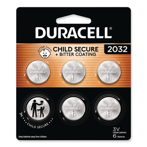 Customer Appreciation Sale! Save up to $60 on Select Tools | Duracell DL2032B6PK 2032 Lithium Coin Batteries With Bitterant (6/Pack) image number 0