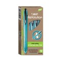  | BIC BPRR11BK ReVolution Ocean Bound Medium 1 millimeter Retractable Ballpoint Pen - Black Ink/Translucent Blue Barrel (1-Dozen) image number 2