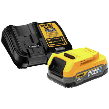 WOODWORKING | Dewalt 20V MAX POWERSTACK Compact Lithium-Ion Battery and Charger Starter Kit (1.7 Ah) - DCBP034C