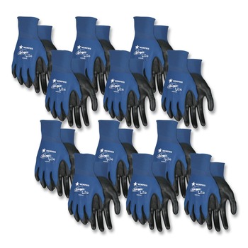 MCR Safety Ultra Tech TaCartonile Dexterity Work Gloves - Large Blue/Black (1-Dozen) - N9696L
