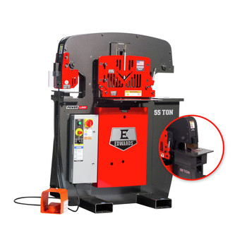 RSA 511923 | Edwards 55 Ton 3 PH 230V Ironworker with PowerLink and Coper Notcher with Lighted Workstations - ED9-55233512