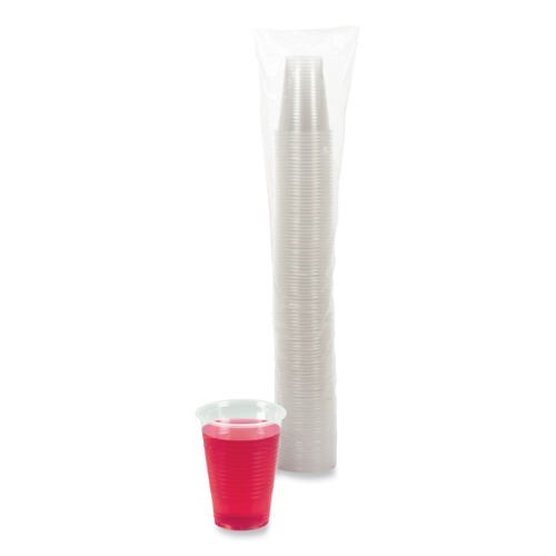 Customer Appreciation Sale - Save up to $60 off | Boardwalk BWKTRANSCUP9PK 9 oz. Polypropylene Plastic Cold Cups - Translucent (100 /Pack) image number 0