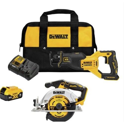 Combo Kits | Dewalt DCK237P1 20V MAX XR Brushless Lithium-Ion Cordless 2-Tool Combo Kit (5 Ah) image number 0