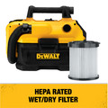 Wet / Dry Vacuums | Dewalt DCV580H 20V MAX Brushed Lithium-Ion Cordless Wet/Dry Vacuum (Tool Only) image number 9