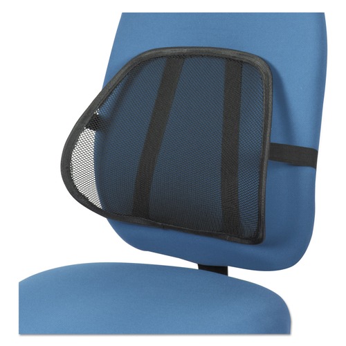 Buy 1 item, Get a Boardwalk Easy Grip Tape Measure for $5 | Alera ALEBR118 18.13 in. x 15.38 in. x 5.88 in. Mesh Backrest - Black image number 0