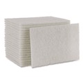  | Boardwalk 98BWK LD 6 in. x 9 in. Light Duty Scour Pad - White (20/Carton) image number 1