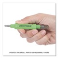 Screwdrivers | GreatNeck 22537 5.38 in. Long Phillips/Slotted Bits Metric Sockets 6-Way Pen-Style Screw/Nut Driver - Black/Green, Green/Clear (4/Pack) image number 9