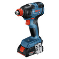 Combo Kits | Bosch GXL18V-240B22 18V Brushless Li-Ion 1/2 in. Cordless Hammer Drill Driver and 1/4 in. and 1/2 in. 2-in-1 Bit/Socket Impact Driver Combo Kit (2 Ah) image number 2