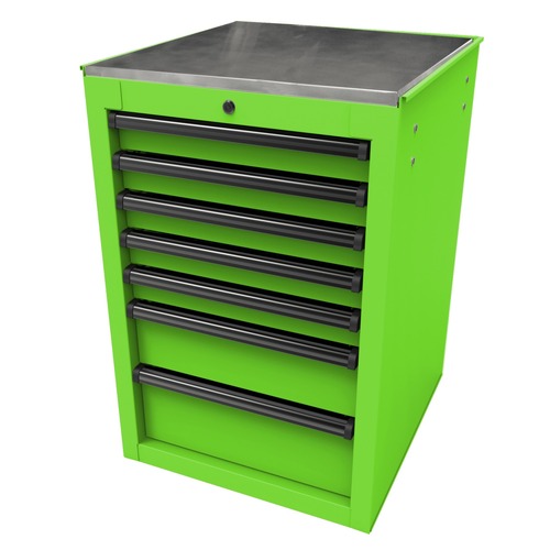 Cabinets | Homak LG08022070 RS Pro 22 in. 7-Drawer Side Cabinet - Lime Green image number 0