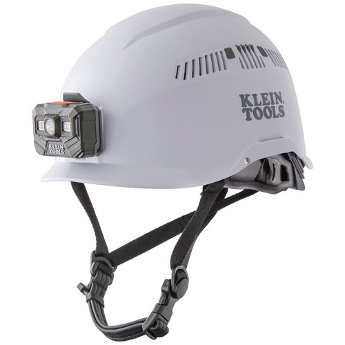 New Year New Savings! Save $25 off $150 | Klein Tools 60150 Vented-Class C Safety Helmet with Rechargeable Headlamp - White image number 0
