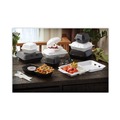 Percentage Off | Pactiv Corp. YTD19903ECON 9.13 in. x 9 in. x 3.25 in. 3 Compartment Dual Tab Lock Economy Vented Foam Hinged Lid Containers - White (150/Carton) image number 5