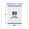 July Member-Exclusive Offer Save 10% off on One Item | Avery 04221 0.75 in. Diameter Printable Self-Adhesive Permanent ID Labels with Sure Feed - White (800/Pack) image number 1