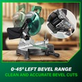 Miter Saws | Metabo HPT C10FCGSM 15 Amp Single Bevel 10 in. Corded Compound Miter Saw image number 5