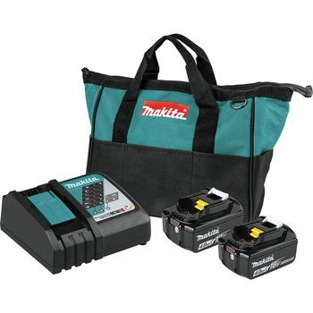 Makita 18V LXT Lithium-Ion Battery and Rapid Optimum Charger Starter Pack (4 Ah) - BL1840BDC2