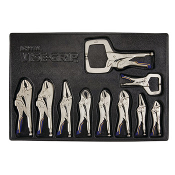 Irwin 10-Piece VISE-GRIP Fast Release Locking Pliers Tray Set - IRHT82596