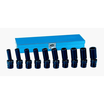 SOCKET SETS | Grey Pneumatic 1210UMD 10-Piece 3/8 in. Drive 6-Point Deep Universal Socket Set