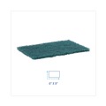  | Boardwalk 86LGI 6 in. x 9 in. Heavy-Duty Scour Pad - Green (15/Carton) image number 7