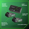 Battery and Charger Starter Kits | Metabo HPT UC18YKSLQBYM (2-Pack) 18V 2 Ah Lithium-Ion Batteries and Charger Kit image number 7