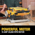 Dewalt DW735 120V 15 Amp 13 in. Corded Three Knife Two Speed Thickness Planer image number 6