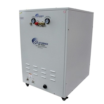 California Air Tools CAT-10020HDSPCADC 110V 2 HP 1-Phase 10 Gallon 58 dB Noise Level Oil-Free Air Compressor in Sound Proof Cabinet with 98% Air Drying System and Automatic Drain Valve
