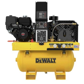 PORTABLE GENERATORS | Dewalt 200 Amp 5500 Watts 2-Stage 30 Gallon 175 Max PSI Gasoline Engine Driven 3-in-1 Air Compressor/Generator/Welder - DXCMCGW1330