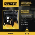 Portable Air Compressors | Dewalt DXCM305.COM 30 Gallon 200 PSI Oil-Free Vertical Portable Air Compressor image number 10