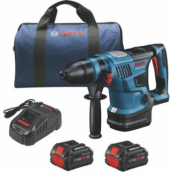 Factory Reconditioned Bosch 18V Brushless Lithium-Ion 1-1/4 in. Cordless PROFACTOR SDS-Plus Bulldog Rotary Hammer Kit with 2 Batteries (8 Ah) - GBH18V-34CQB24-RT