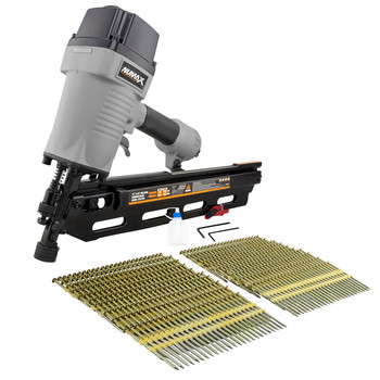 PRODUCTS | NuMax 21 Degree 3-1/2 in. Pneumatic Full Round Head Framing Nailer with 500 Nails - SFR2190WN