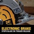 Early Labor Day Sale | Factory Reconditioned Dewalt DCS573BR 20V MAX Brushless Lithium-Ion 7-1/4 in. Cordless Circular Saw with FLEXVOLT ADVANTAGE (Tool Only) image number 9
