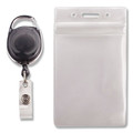 July Member-Exclusive Offer Save 10% off on One Item | Advantus 91129 2.68 in. x 5 in. Vertical Resealable Badge Holder Combo Pack with 30 in. Cord Badge Reel (10/Pack) image number 1