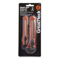 Knives | Great Neck 2SBK 9 mm/18 mm Knife Snap-Off Utility Knife Set - Orange/Black image number 2