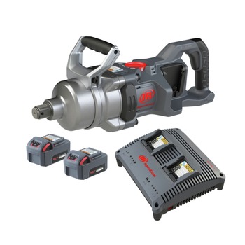 POWER TOOLS | Ingersoll Rand 2x20V 2600 ft-lbs. Nut-Busting Torque 1 in. Square Socket Retainer Ring and Thru-Hole Cordless Impact Wrench Kit With 2 Batteries (5 Ah) - W9491-K2E