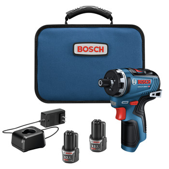 DRILLS | Bosch 12V Max Brushless Lithium-Ion Two-Speed Hex 1/4 in. Cordless Screwdriver Kit (2 Ah) - GSR12V-300HXB22