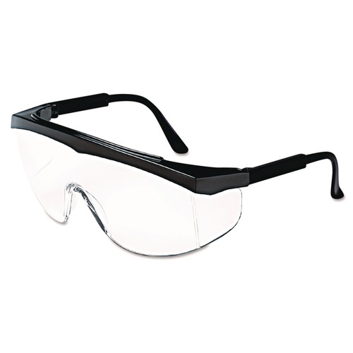 Eye Protection | MCR Safety SS110 Stratos Safety Glasses - Black Frame Clear Lens (12/Box) image number 0