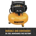 Portable Air Compressors | Bostitch BXCM02012-WPK 6 Gallon 150 PSI Electric Pancake Air Compressor with 13-Piece Accessory Kit image number 8