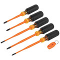 Screwdrivers | Klein Tools 33736INS 6-Piece 1000V Slim-Tip Insulated Screwdriver Set image number 0