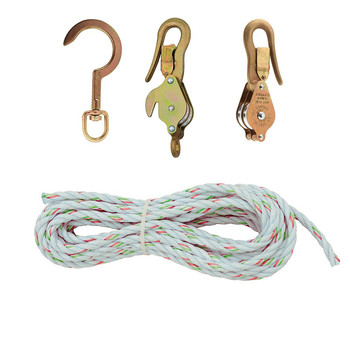 MATERIAL HANDLING | Klein Tools Block and Tackle, Spliced to Block 268, with Hook 259 - H1802-30S