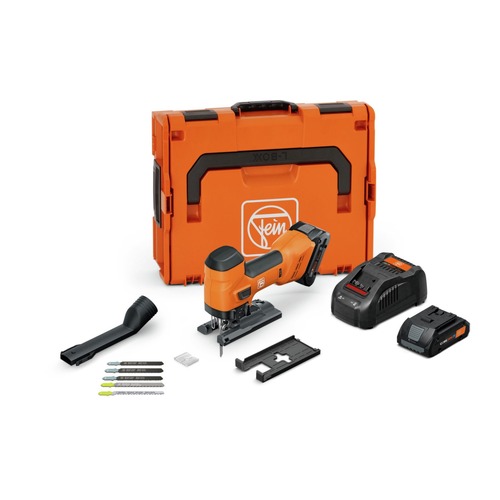 Jig Saws | Fein 71360562090 18V F-IRON Jig 26 AS Lithium-Ion Cordless Jigsaw Kit (4 Ah) image number 0