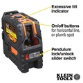 Laser Levels | Klein Tools 93LCLS Self-Leveling Class II (&le; 1mW) Laser Level with Bright Red Cross Lines and Plumb Spot, Magnetic and Ceiling Clamp Mounting image number 12