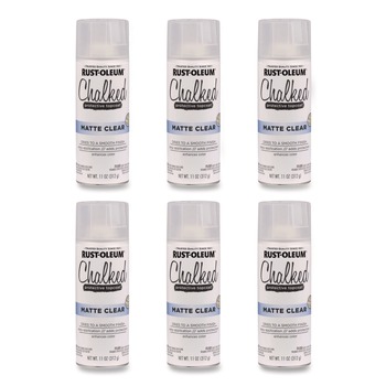 AUTO CARE AND DETAILING | Rust-Oleum Ultra Matte Chalked Paint, Matte Clear, 12 oz Aerosol Can, 6/Carton - 302599