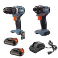 Combo Kits | Senix S2K2B2-02 20V Max Brushless 1/2 in. Cordless Hammer Drill/Driver and 1/4 in. Impact Driver Combo Kit with 2 Batteries (2 Ah) image number 1