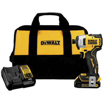 DRILLS | Dewalt ATOMIC 20V MAX Brushless Lithium-Ion 1/4 in. Cordless Impact Driver Kit (1.5 Ah) - DCF809C1