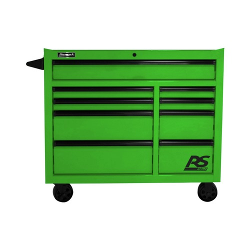 Cabinets | Homak LG04004193 RS PRO 41 in. 9 Drawer Rolling Cabinet - Lime Green image number 0